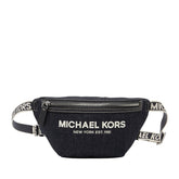 マイケルコース ミニ ベルトバッグ ボディバッグ ウエストバッグ インディゴブルー デニム レザー レディース Michael Kors 中古
