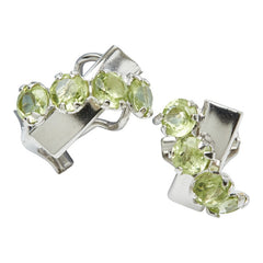 K14WG ホワイトゴールド ペリドット イヤリング レディース 【中古】