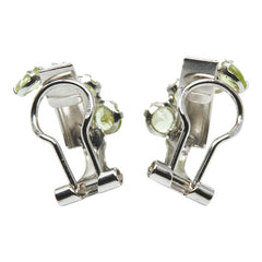 K14WG ホワイトゴールド ペリドット イヤリング レディース 【中古】