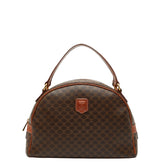 セリーヌ マカダム ハンドバッグ ブラウン PVC レザー レディース CELINE 【中古】