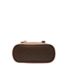 セリーヌ マカダム トートバッグ ブラウン PVC レザー レディース CELINE 【中古】