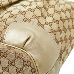 グッチ GGキャンバス スーキー トートバッグ ショルダーバッグ 2WAY 285730 ベージュ ブラウン キャンバス レザー レディース GUCCI 【中古】