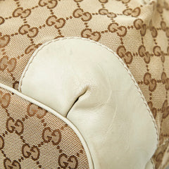 グッチ GGキャンバス スーキー トートバッグ ショルダーバッグ 2WAY 285730 ベージュ ブラウン キャンバス レザー レディース GUCCI 【中古】