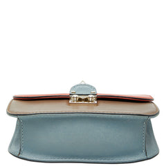 ヴァレンティノ ロックスタッズ チェーン ショルダーバッグ レッド マルチカラー レザー レディース VALENTINO 【中古】