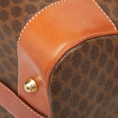 セリーヌ マカダム ボストンバッグ ブラウン PVC レザー レディース CELINE 【中古】