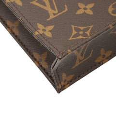 ルイ ヴィトン モノグラム プティット サックプラ ハンドバッグ ショルダーバッグ 2WAY M81295 ブラウン PVC レザー レディース LOUIS VUITTON 【中古】