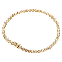 K18YG イエローゴールド ダイヤ1.00ct テニスブレスレット レディース 【中古】