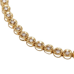 K18YG イエローゴールド ダイヤ1.00ct テニスブレスレット レディース 【中古】