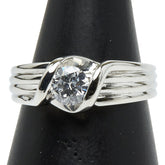 Pt900 プラチナ ダイヤ0.51ct 1P リング 指輪 レディース 12.5号 【中古】