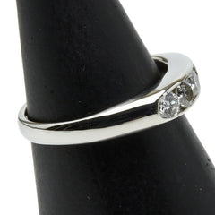 Pt900 プラチナ ダイヤ0.56ct 一文字リング 指輪 レディース 9.5号 【中古】