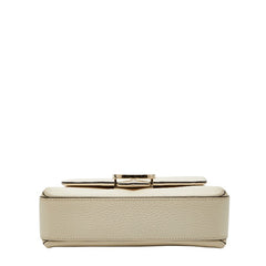 グッチ インターロッキングG 斜め掛け チェーン ショルダーバッグ 607720 ホワイト レザー レディース GUCCI 【中古】