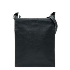 ロエベ ロゴ ショルダーバッグ ブラック レザー レディース LOEWE 【中古】
