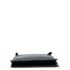 ロエベ ロゴ ショルダーバッグ ブラック レザー レディース LOEWE 【中古】