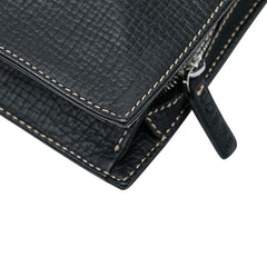 ロエベ ロゴ ショルダーバッグ ブラック レザー レディース LOEWE 【中古】