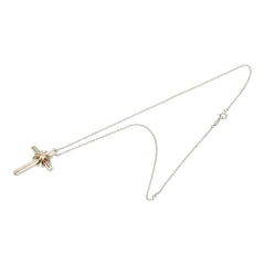 ティファニー シグネチャークロス ネックレス SV925 シルバー K18YG イエローゴールド レディース TIFFANY&Co. 【中古】