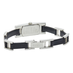 グッチ 腕時計 3900L クオーツ ブラック文字盤 ステンレススチール レザー レディース GUCCI 【中古】