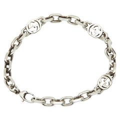 グッチ インターロッキングG ブレスレット #19 SV925 シルバー メンズ GUCCI 【中古】