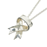 ティファニー リボン ネックレス SV925 シルバー レディース TIFFANY&Co. 【中古】