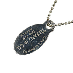 ティファニー リターン トゥ ティファニー オーバルタグ ロングネックレス ボールチェーン SV925 シルバー レディース TIFFANY&Co. 【中古】