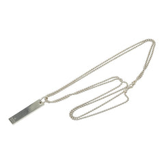 グッチ プレート ネックレス ボールチェーン ダブルチェーン SV925 シルバー レディース GUCCI 【中古】