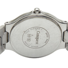 ロンジン コンクエスト 腕時計 L1.614.4 クオーツ グレー文字盤 ステンレススチール メンズ LONGINES 【中古】