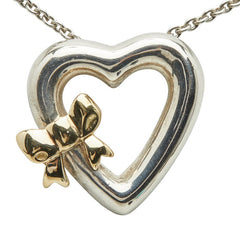 ティファニー ヴィンテージ ハートリボン ペンダントネックレス SV925 シルバー K18YG イエローゴールド K18YG イエローゴールド(750刻印) レディース TIFFANY&Co. 【中古】