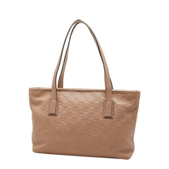 グッチ グッチシマ トートバッグ ハンドバッグ 211138 ベージュ レザー レディース GUCCI 【中古】