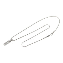 ティファニー K18WG ホワイトゴールド ダイヤ アトラスバー ネックレス レディース TIFFANY&Co. 【中古】