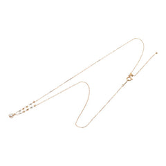 K10PG ピンクゴールド ダイヤ0.10ct ネックレス レディース 【中古】