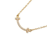 ティファニー Tスマイル ミニ ネックレス K18YG イエローゴールド レディース TIFFANY&Co. 【中古】