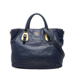 プラダ ハンドバッグ ショルダーバッグ 2WAY ブルー レザー レディース PRADA 【中古】