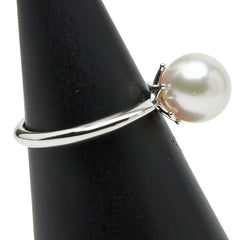 ミキモト Pt950 プラチナ アコヤパール9mm リング 指輪 レディース MIKIMOTO 13号 【中古】