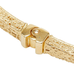 K18YG イエローゴールド パンサーモチーフ バングル ブレスレット レディース 【中古】