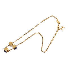 ルイ ヴィトン コリエ ギャンブル LVモチーフ ネックレス M65096 ゴールド パープル メッキ レディース LOUIS VUITTON 【中古】