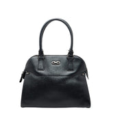 サルヴァトーレフェラガモ ガンチーニ ハンドバッグ トートバッグ EZ-21 C814 ブラック レザー レディース Salvatore Ferragamo 【中古】