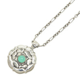 ジョージジェンセン バースペンダント クリソプレーズ 5月 ネックレス シルバー グリーン SV925 シルバー レディース Georg Jensen 【中古】