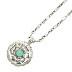 ジョージジェンセン バースペンダント クリソプレーズ 5月 ネックレス シルバー グリーン SV925 シルバー レディース Georg Jensen 【中古】