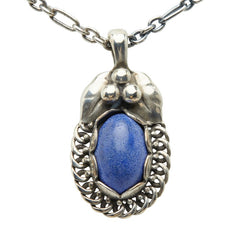 ジョージジェンセン 1992 ラピスラズリ ネックレス シルバー ブルー SV925 シルバー レディース Georg Jensen 【中古】