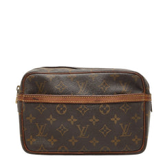 ルイ ヴィトン モノグラム コンピエーニュ23 セカンドバッグ M51847 ブラウン PVC レザー レディース LOUIS VUITTON 中古