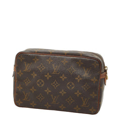 ルイ ヴィトン モノグラム コンピエーニュ23 セカンドバッグ M51847 ブラウン PVC レザー レディース LOUIS VUITTON 【中古】