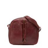 カルティエ マストライン ショルダーバッグ ワインレッド ボルドー レザー レディース CARTIER 【中古】