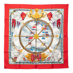 エルメス カレ90 VIVE LE VENT 風よ吹け スカーフ マルチカラー シルク レディース HERMES 【中古】