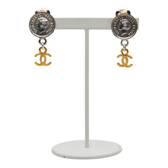 シャネル ヴィンテージ ココマーク イヤリング シルバー ゴールド メタル メッキ レディース CHANEL 【中古】