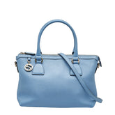 グッチ インターロッキングG ハンドバッグ ショルダーバッグ 2WAY 449659 ライトブルー レザー レディース GUCCI 【中古】