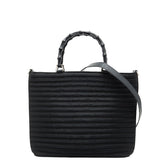 グッチ バンブー ハンドバック ショルダーバッグ 2WAY 000 1705 ブラック ナイロン レディース GUCCI 【中古】