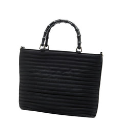 グッチ バンブー ハンドバック ショルダーバッグ 2WAY 000 1705 ブラック ナイロン レディース GUCCI 【中古】