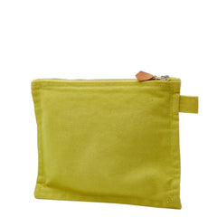 エルメス ボラボラ PM (小) ポーチ グリーン コットン レディース HERMES 【中古】
