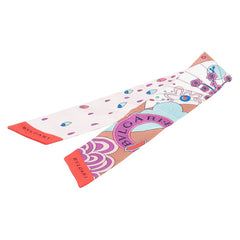 ブルガリ セルペンティ ロゴ スカーフ ピンク マルチカラー シルク レディース BVLGARI 【中古】