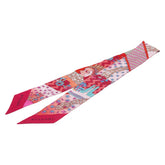 ブルガリ ツイリー セルペンティ スカーフ ピンク マルチカラー シルク レディース BVLGARI 【中古】