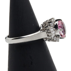 Pt900 プラチナ ピンクサファイア2.23ct ダイヤ0.55ct リング 指輪 レディース 11号 【中古】